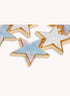 Marbelized Star Trio Clip - Colors: Cotton Candy Sky & Mother of Pearl White